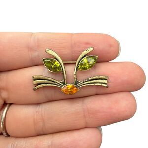 Vintage Jewelry Cat Eye Brooch Cat eye pin